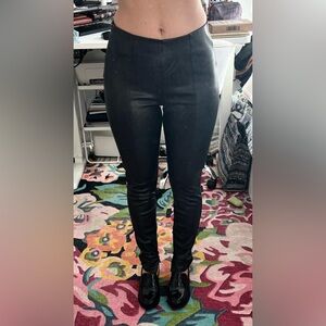 Zara Black Faux Leather Leggings